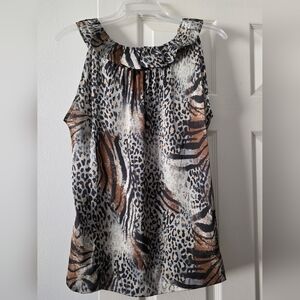 Dress Barn Leopard Print Sleeveless Women's Top
